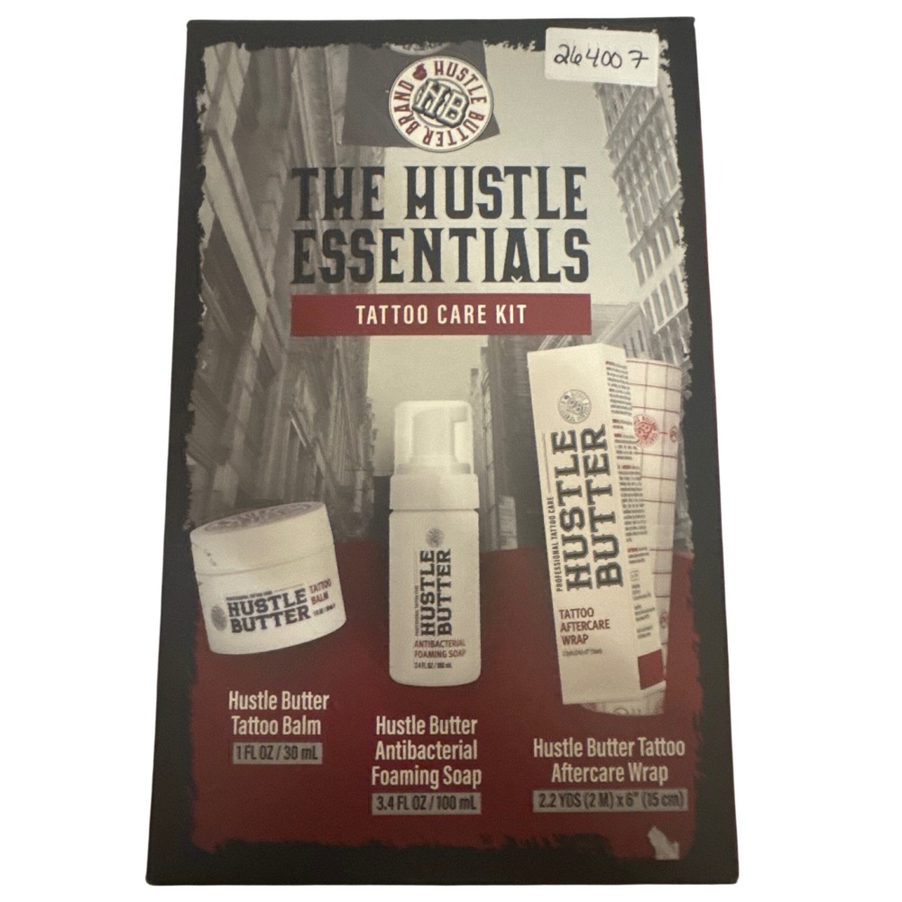 Hustle Butter Deluxe The Hustle Essentials Tattoo Care Kit Balm Soap Wrap Set